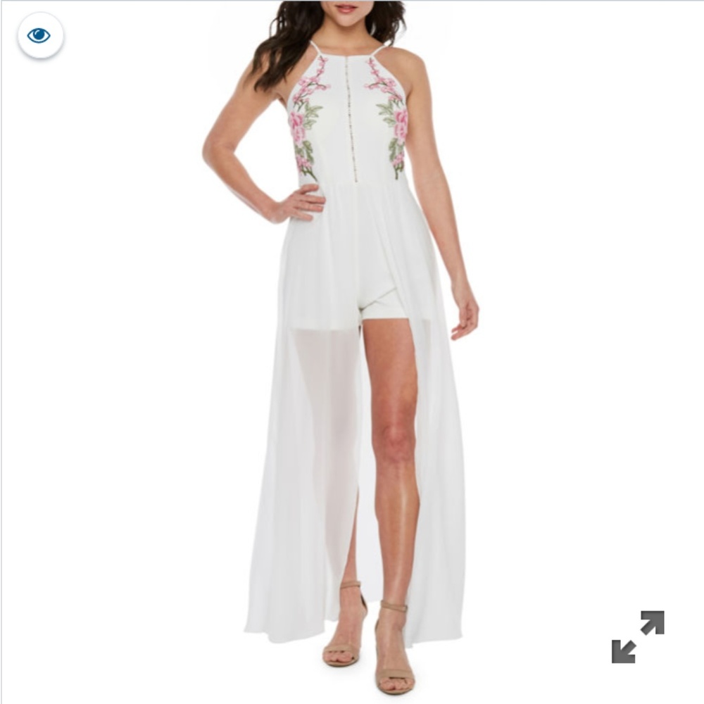 NWT Bridal/Bachelorette Flowy Romper/Maxi Dress!